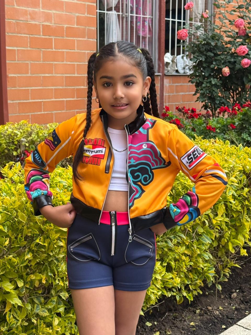 Disfraz Rumi K-Pop Demon Hunters para niña – Conjunto completo chaqueta + shorts