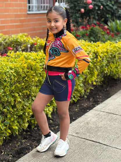 Disfraz Rumi K-Pop Demon Hunters para niña – Conjunto completo chaqueta + shorts