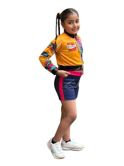 Disfraz Rumi K-Pop Demon Hunters para niña – Conjunto completo chaqueta + shorts