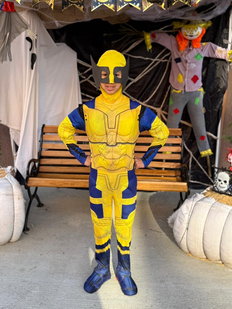 Disfraz Wolverine X-Men para niños – Traje con músculos y máscara