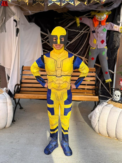 Disfraz Wolverine X-Men para niños – Traje con músculos y máscara