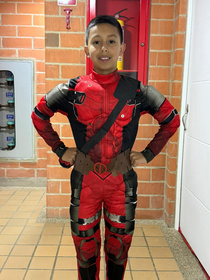 Disfraz Deadpool para niños – Traje acolchado con músculos y máscara