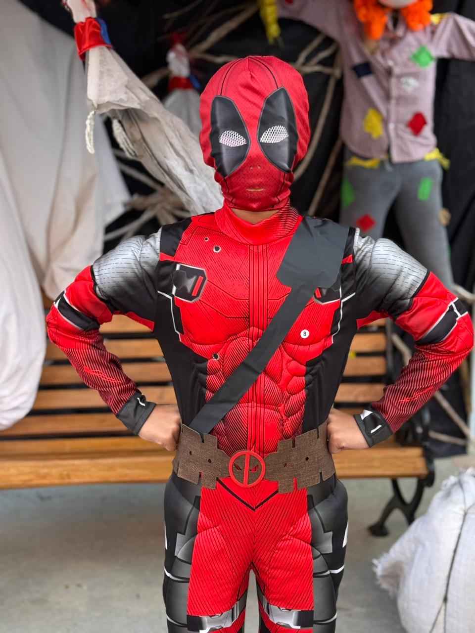 Disfraz Deadpool para niños – Traje acolchado con músculos y máscara
