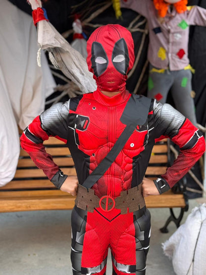 Disfraz Deadpool para niños – Traje acolchado con músculos y máscara