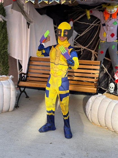 Disfraz Wolverine con garras retráctiles – Traje acolchado con músculos y máscara
