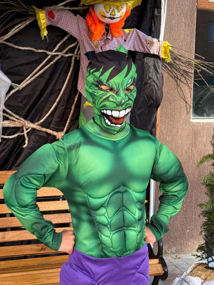 Disfraz Hulk para niños – Traje acolchado con músculos y máscara