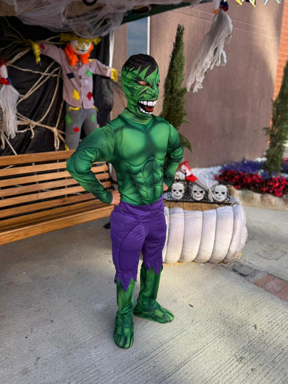 Disfraz Hulk para niños – Traje acolchado con músculos y máscara