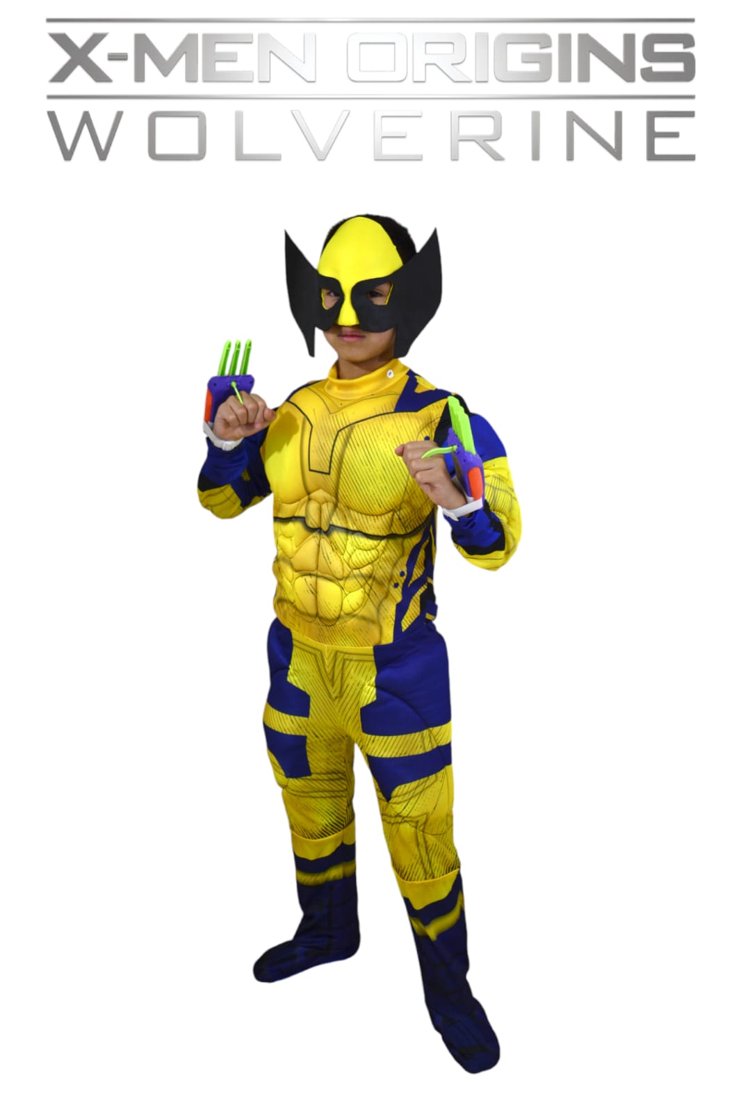 Disfraz Wolverine con garras retráctiles – Traje acolchado con músculos y máscara