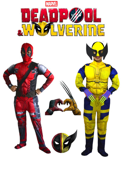 Disfraz Wolverine con garras retráctiles – Traje acolchado con músculos y máscara