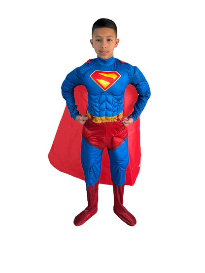🦸‍♂️ Disfraz Superman Clásico Infantil + Capa para Mascota 🐶 | Acolchado y Envío Gratis en Colombia