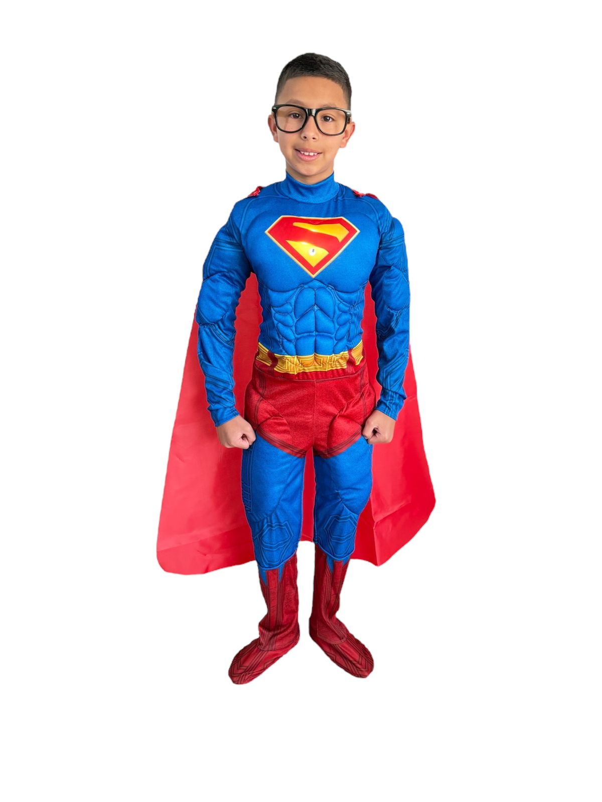🦸‍♂️ Disfraz Superman Clásico Infantil + Capa para Mascota 🐶 | Acolchado y Envío Gratis en Colombia
