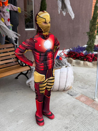 Disfraz Iron Man para niños – Traje acolchado con músculos y máscara