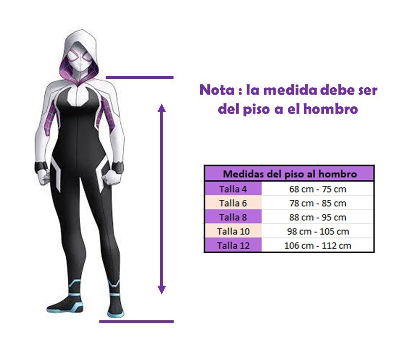 Disfraz Spider-Gwen Niña | Traje Completo con Máscara