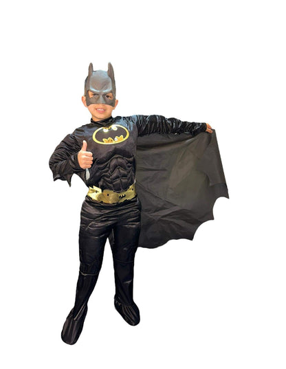 Disfraz Batman para niños – Traje acolchado con músculos, capa y máscara